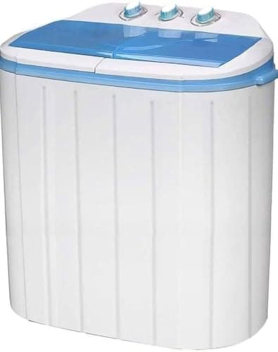 Image of Rexhan Portable Twin Tub Washing Machine and Dryer, 5 KG (3 KG Wash 2 KG Dry) Electric Mini Washer, RV, Travel, Camping, Dry Cycle Dryer Combo, New