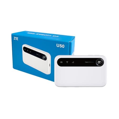 Image of ZTE U50, 5G Portable WiFi Hotspot with SIM Slot Unlocked, Lowcost 5G Modem Router for 32 Home/Business Devices, 5G&4G+, AX1800 WiFi 6, up to 32 Devices