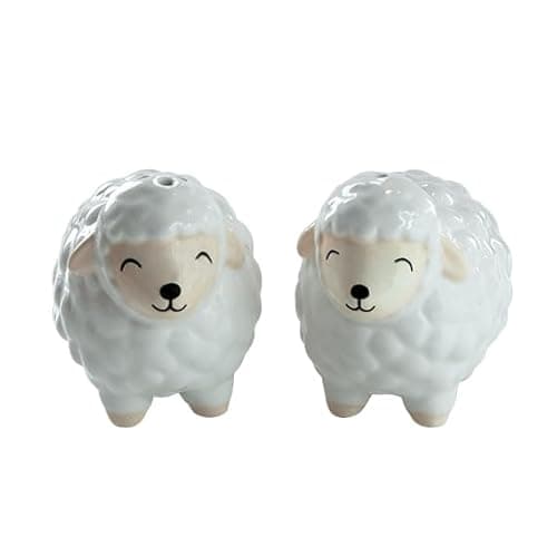Image of Sass & Belle Sheep Salt & Pepper Shakers - Cute Ceramic Dining Table Accessories, Kitchen Accessories & House Gifts – Fun Sass and Belle Collectable Novelty