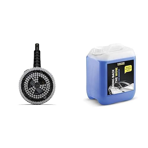 Image of Kärcher Rotating Wash Brush WB 130 with Universal Brush Attachment, Accessories for Kärcher Pressure Washer K 2-K 7 & 5 L Canister Pressure Washer Detergent, Car Shampoo