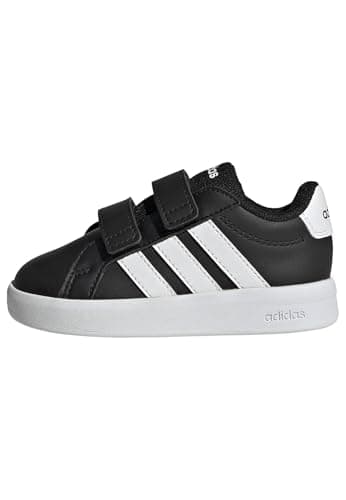 Image of adidas Unisex Baby Grand Court 3.0 Shoes Infants, core Black/FTWR White/FTWR White, 4 UK Child