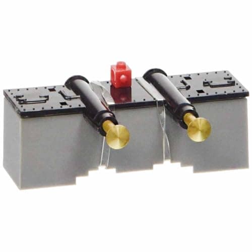 Image of Hornby R394 OO Gauge Hydraulic Buffer Stop - Model Railway Accessories, Miniature Diorama Scenery for Hornby Train Sets - Lifelike Train Hydraulic Buffer Stop Model - Scale 1:76