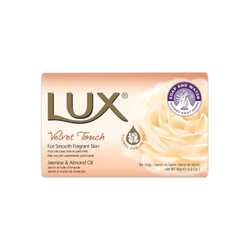 Image of LUX Velvet Touch Beauty Soap Bar- Indulgent Skincare for Face, Hands & Body, Enriched for Smooth Radiant Skin - Gentle Daily Bath & Shower Soap with Fresh Fragrance, 80gx6