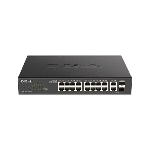 Image of D-Link DGS-1100-18PV2, Managed, L2, Gigabit Ethernet (10/100/1000), Power over Ethernet (PoE), Rack-Einbau, 1U