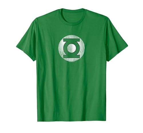 Image of Green Lantern Logo Distressed T-Shirt T-Shirt, Men, Kelly Green, X-Large