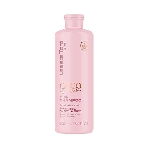 Image of Lee Stafford Shine Shampoo | Coco Loco Collection - Best Moisturizing Shampoo for Dry, Dull Hair, High Gloss Finish, Packed with Coconut Oil & Agave Essence, 500ml