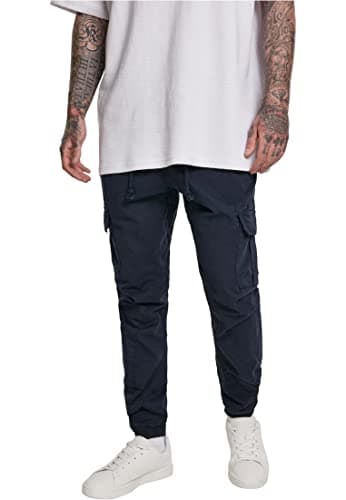 Image of Urban Classics Men's Cargo Jogging Pants Trouser, Blue (Navy 00155), 12 (Size: Medium)