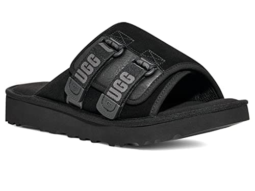 Image of UGG Men's, Goldencoast Strap Slide, Slide, BLACK, UK7