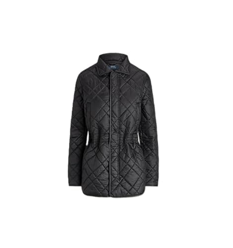 Image of POLO RALPH LAUREN Women's Quilted Water-Repellent Jacket, Black, Size Large L