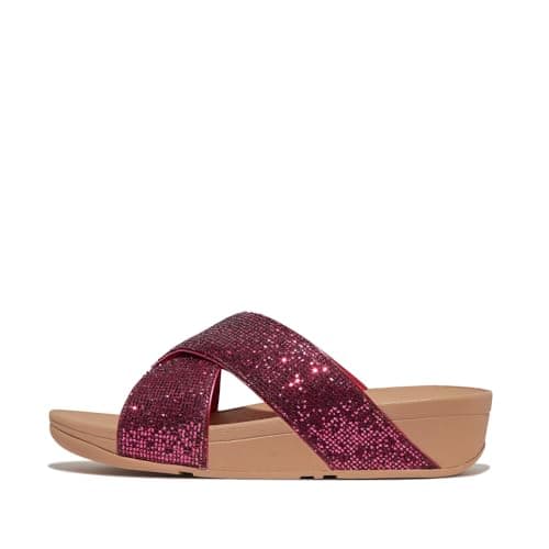 Image of Fitflop LULU GLITTERBALL CROSS SLIDES