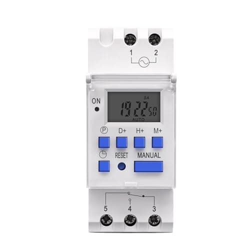 Image of 1NO 1NC Din Rail Single Phase Weekly 7 Days Programmable Digital TIME SWITCH Relay AC 220V 230V 12V 24V 48V 16A(110V AC DC)