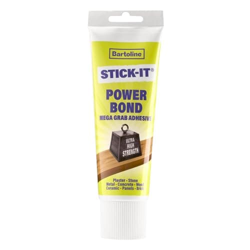 Image of Bartoline Grab Adhesive 300g Heavy Duty, Solvent-Free Adhesive for Skirting Boards, Panels, Worktops & More – Ultra Strong Nail-Free Bond for Interior & Exterior Use