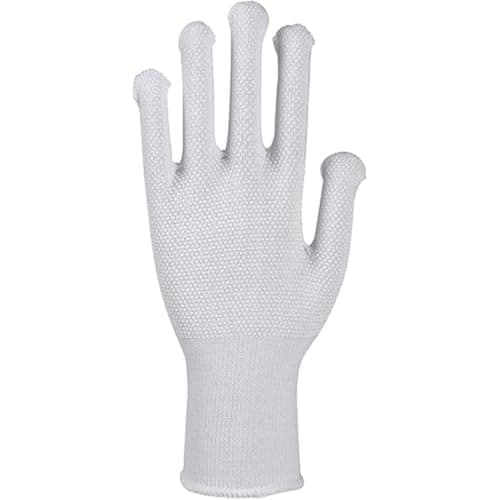 Image of ABENA Cotton Work Gloves | Pack of 12 Pairs | Size 9 | Latex-Free | Elasticated Gloves with Gripping Dots | Soft, Comfortable, and Durable | Ideal for Warehouse Work, Mounting and Packing