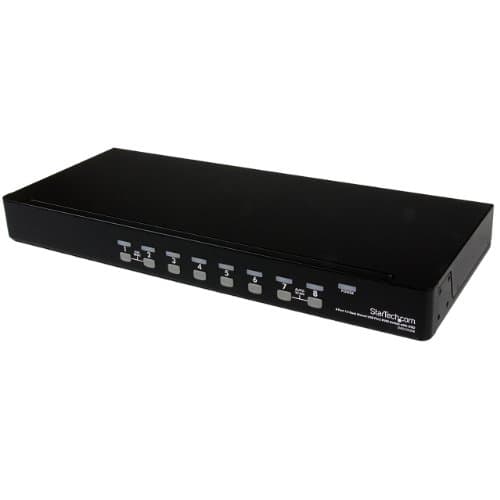 Image of StarTech.com 8 Port VGA KVM Switch - 1U Rack Mount - USB PS/2 KVM Switch with OSD - 1920 x 1440, TAA @60hz - KVM Video Switch (SV831DUSB)