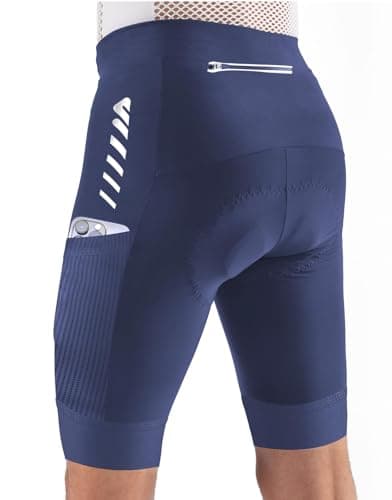 Image of Wulibike Cycling Shorts Mens Padded,Quick Dry & Breathable Bike Shorts with Reflective Strips and Pockets for Road Cycling 1-Blue L