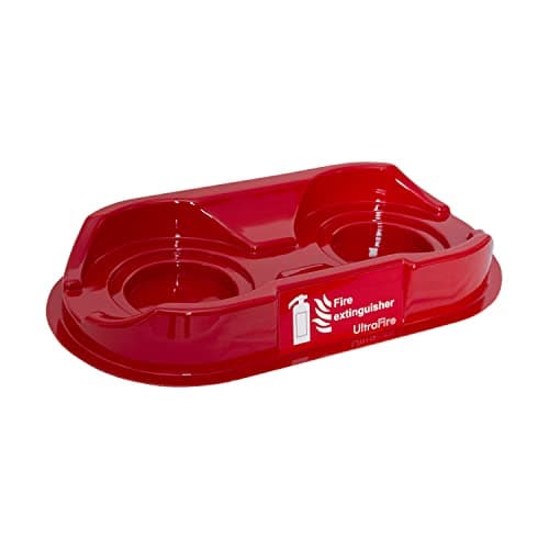 Image of UltraFire Universal Economy Fire Point Extinguisher Stands - Suitable For Up To 9kg/9ltr Extinguishers - UK Manufactured (Double, Red)