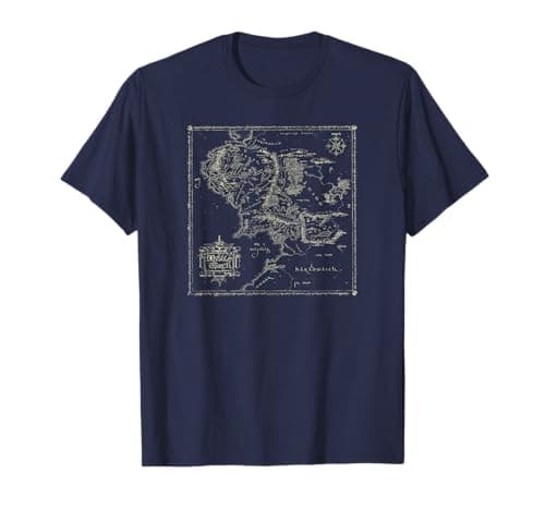 Image of The Lord of the Rings Map of Middle Earth T-Shirt