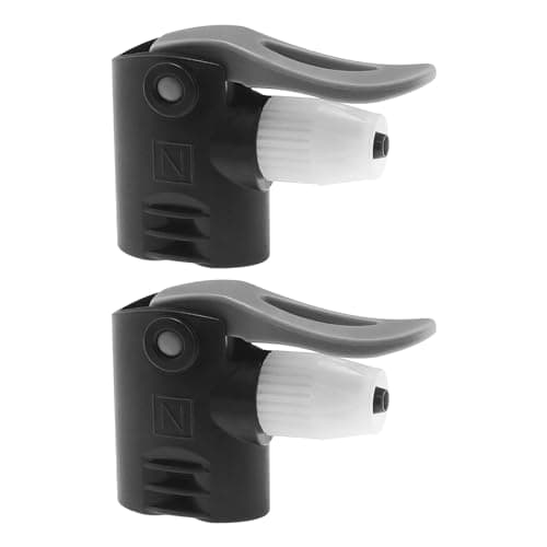 Image of EMSea 2 Pcs Black Plastic Bicycle Dual Head Pump Nozzle FV AV Bicycle Air Pump Valve Hose Adapter Connector Replacement Track Pump Head For Bicycle Pumping Parts Accessories