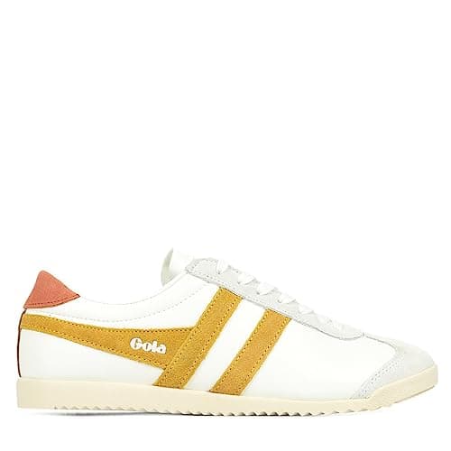 Image of Gola Bullet Pure Womens Fashion Trainers in White Yellow - 4 UK