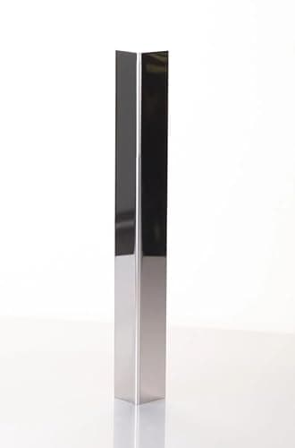 Image of Mirror Polished Stainless Steel Folded Angle Wall Corner Protector Trim (Length : 750mm, 40mm x 40mm)
