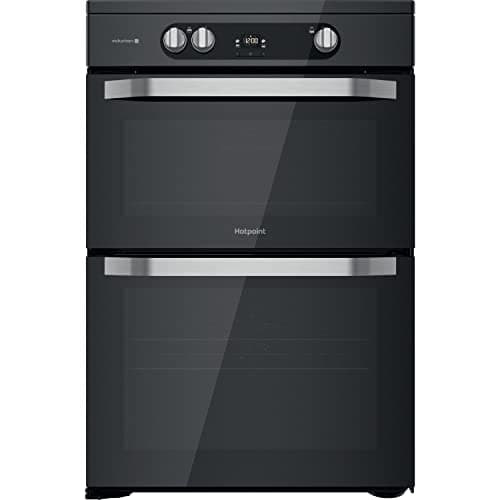 Image of Hotpoint 60cm Double Oven Induction Electric Cooker - Black