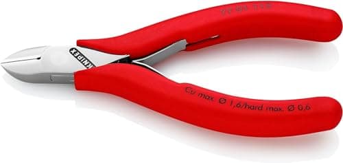 Image of KNIPEX Electronics Diagonal Cutter with Box Joint with Non-Slip Plastic Grips 115 mm, 77 01 115