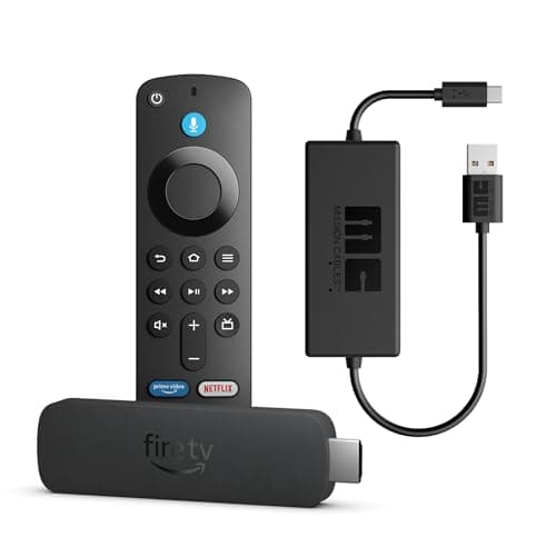 Image of Amazon Fire TV Stick 4K Plus streaming device, supports Wi-Fi 6, Dolby Vision/Atmos, HDR10+ + Made for Amazon USB Power Cable