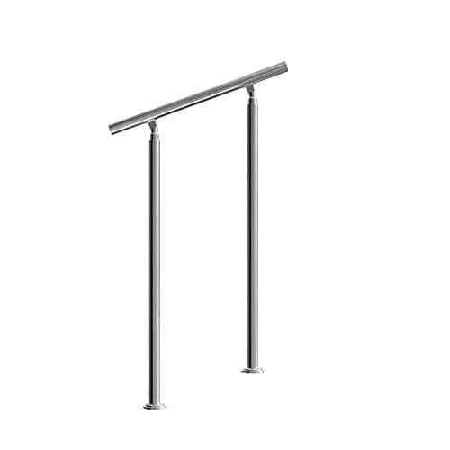 Image of MONZANA® 80cm Handrail for Stairs | Stainless Steel | Adjustable Stair Banister | Indoor & Outdoor Use | Brushed Tubular Design | Without Crossbars
