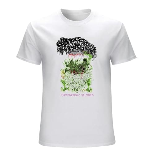 Image of Men's NWT Sanguisugabogg Pornographic Seizures American Heavy Metal Rock T-Shirt White 3XL