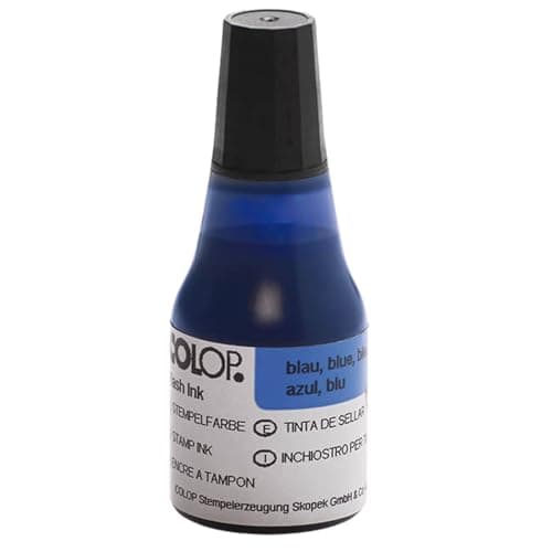 Image of COLOP EOS Ink Blue - 25ml | 146961 | Refresher Ink for COLOP EOS Stamp | Motivation Stamp Refil Ink