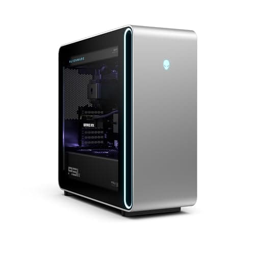 Image of Alienware Area-51 Gaming Desktop – Intel Core Ultra 9 Series 2, Nvidia GeForce RTX 5090, 64GB RAM, 4TB SSD, Liquid-Cooled CPU, Windows 11 Home, AlienFX – Lunar Silver
