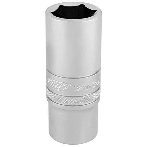 Image of Draper 17545 Metric 3/8-Inch Square Drive Hi-Torq 6-Point Deep 18 mm Socket , Blue