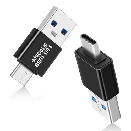 Image of AIYEEN USB 3.0/3.1 Male to USB-C Male Adapter (2 Pack), OTG 3.0/3.1 USB A to Type-C Adapter, Fast Data Transfer up to Gen2 10Gbps, USB C Connector Connection or Data Cable Extension