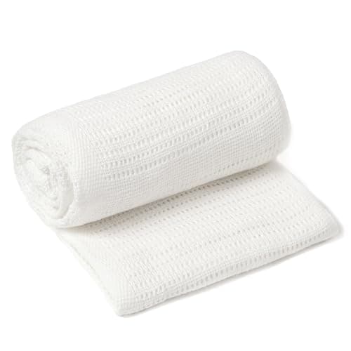 Image of Clair de Lune Soft Cotton Cellular Baby Cot Blanket White 100 x 150 cm