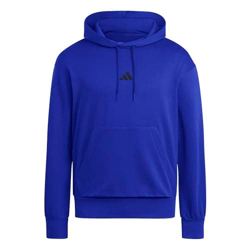 Image of adidas Men's ESSENTIALS FEELCOZY FLEECE HOODIE, team royal blue/black, S