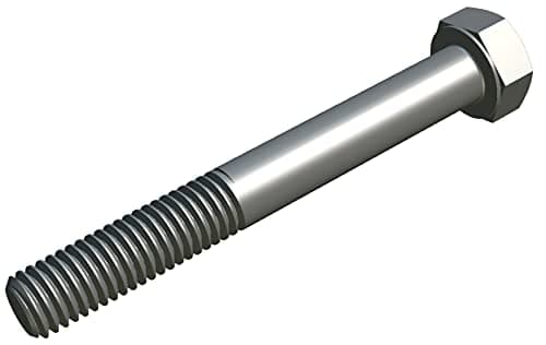Image of Hexagon Head Bolts With Shank (Pack of 2) Hex Bolts Class 8.8 High Tensile Zinc Plated Steel Mechanical Hex Screws Certified Standard DIN931 ISO 4014 M16X120 (10 mm x 120 mm)