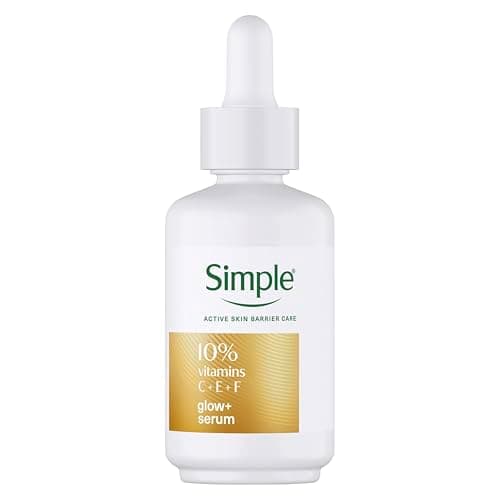 Image of Simple Glow+ 10% Vitamins C + E + F Serum skin care for dry or dehydrated skin for youthful, glowing skin 30 ml