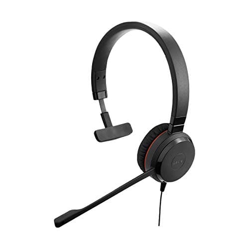 Image of Jabra Evolve 30 MS Mono Headset – Microsoft Certified Headphones for VoIP Softphone with Passive Noise Cancellation – USB-Cable with Controller – Black