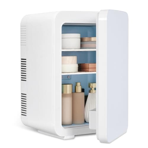 Image of eklipt Mini Fridge for Bedrooms 10L/12 Cans with AC/DC Powered, Quiet Mode, Small Skincare Portable Beauty Fridge for Cosmetic, Office or Car