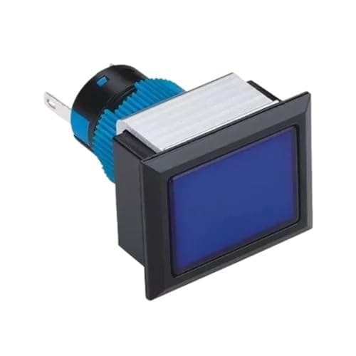 Image of 22mm Plastic Rectangular illuminated push button switch (PB223WJ-11ZD/B/12V/IP40, PB223PJ-11ZD/B/12V/IP40)(Black,MOMENTARY_WHITE_24V)