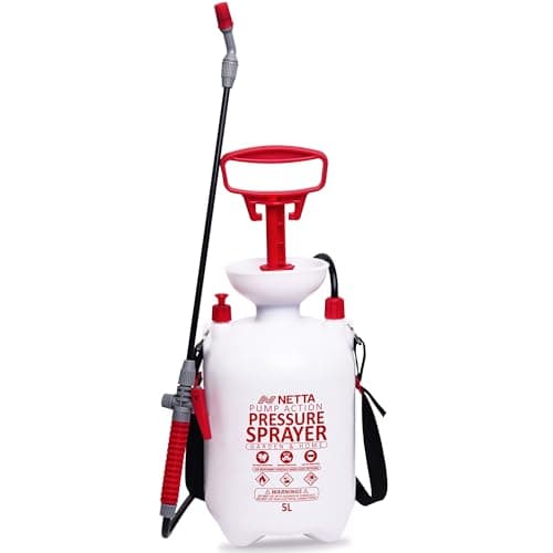 Image of NETTA Garden Sprayer 5L - Weed Killer Sprayer Pump with Adjustable Mist Spray Bottle Nozzle - Pressure Pump Spray Bottle for Plants, Fertilizer, Pesticides, Fungicides, Patio & Car Cleaning