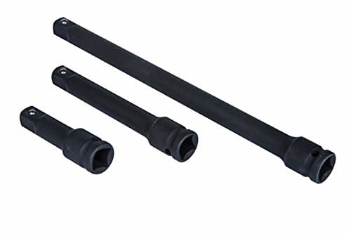 Image of Blue Spot Tools 02071 Impact Extension Bar, Black, 1/2-Inch, Set of 3 Piece