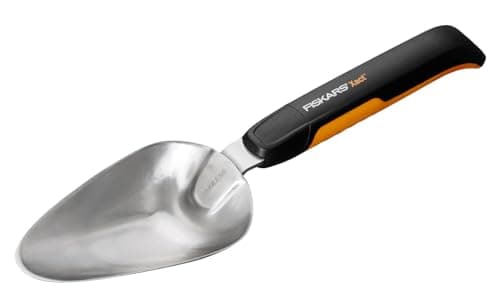 Image of Fiskars Xact Trowel, Length: 37.5 cm, Black/Orange, Stainless Steel/Plastic, 1027043