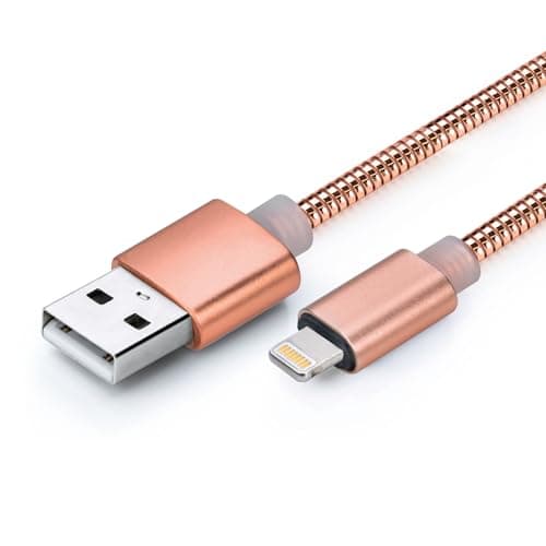 Image of Status USB A to 8-Pin Charge Cable, 1M – High-Speed Data Sync, Rose Gold Metal, Durable Design (Pack of 1) (AT8P1MMRGL10)