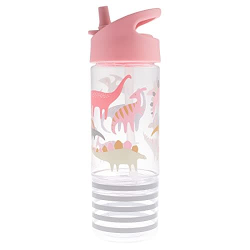 Image of Stephen Joseph, Kids Sip and Snack Water Bottle, 12 oz Tritan BPA Free, Drink and Snack Water Bottle for Girls & Boys, Back to School Water Bottle, Pink Dino