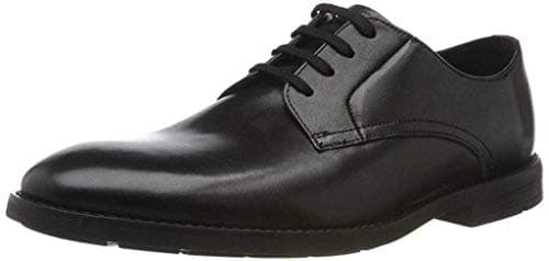 Image of Clarks Ronnie Walk Mens Black Leather, 9