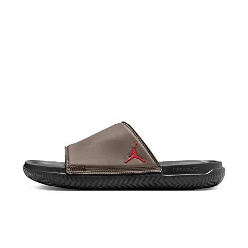 Image of Nike Men's Jordan Play Slide, Palomino/Fire Red-black, 9 UK