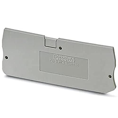 Image of PHOENIX CONTACT D-PT 4-QUATTRO end cover, 77mm length, 2.2mm width, 29mm height, Gray, 3208979
