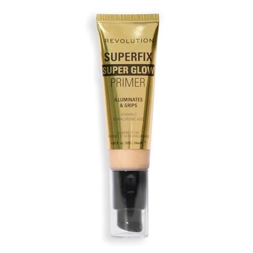 Image of Revolution Superfix Glow Primer, Gripping Face Gel, Radiant Finish, Long Lasting Hold, Vegan & Cruelty-Free, 24ml