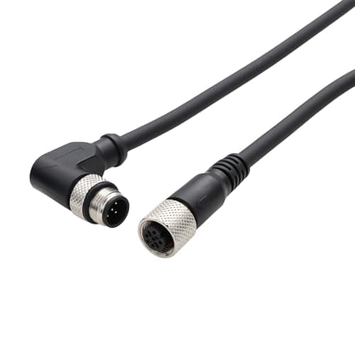 Image of HangTon M12 5 Pin Male Right Angle to Female Actuator Sensor Waterproof Electrical Data Cable for Industrial Automation Device Network IO Link Profibus 50M